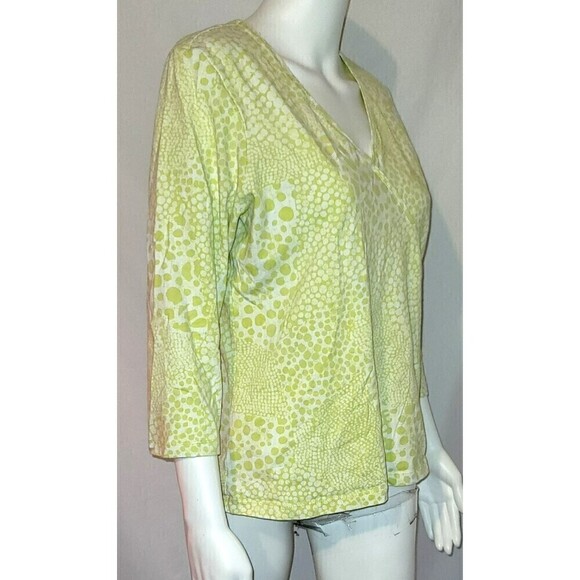 Ruby Rd Green and White Top - Super Soft - Picture 2 of 8